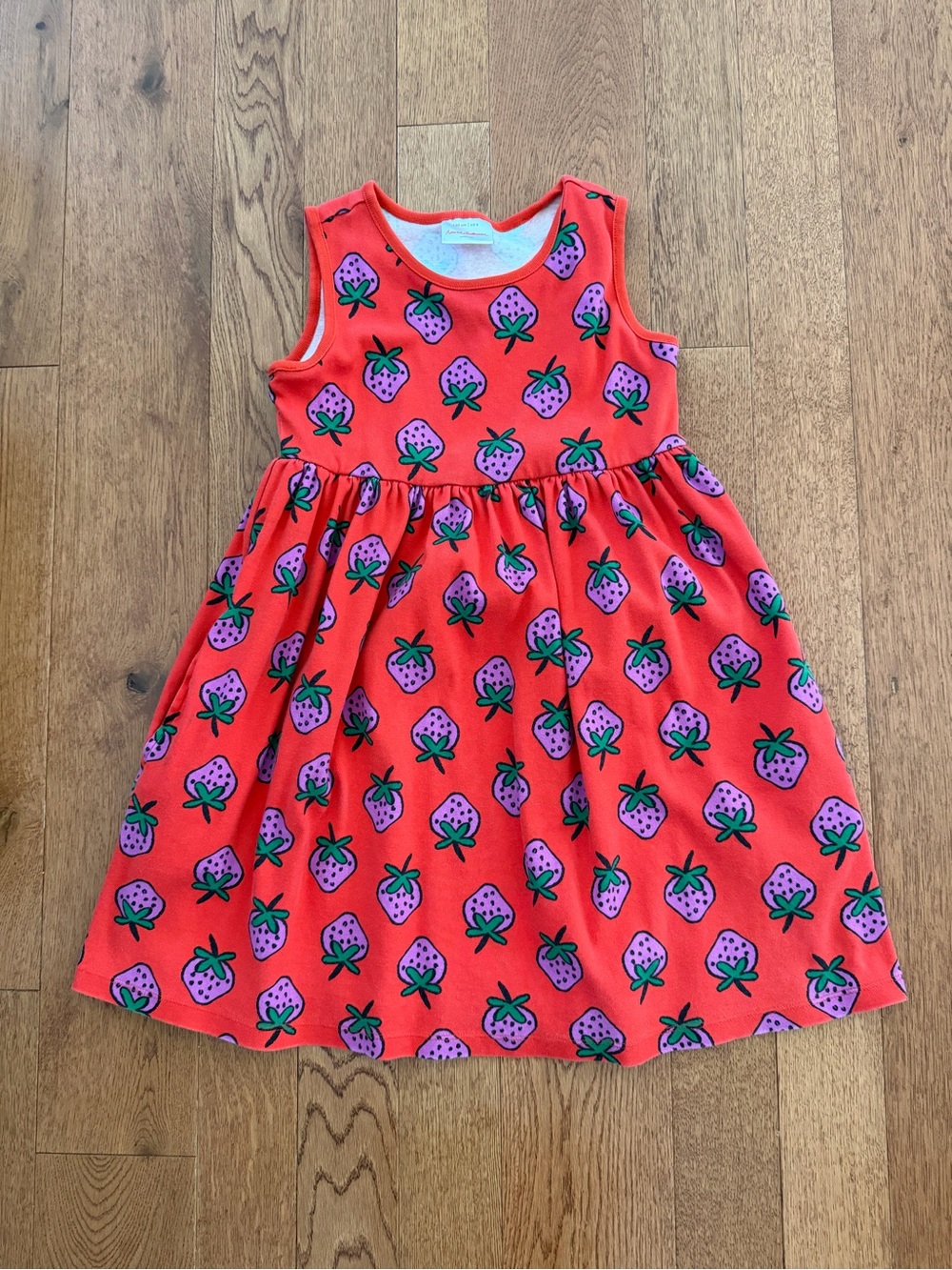 Hanna Andersson Red Strawberry Print Sleeveless Dress